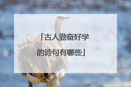古人勤奋好学的诗句有哪些