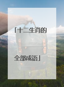 十二生肖的全部成语