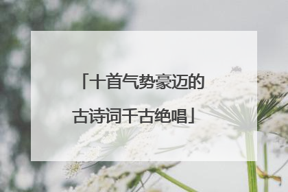 十首气势豪迈的古诗词千古绝唱