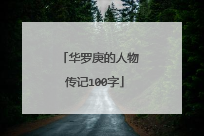 华罗庚的人物传记100字