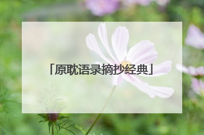原耽语录摘抄经典