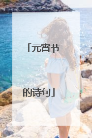 元宵节的诗句