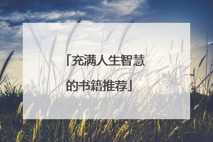充满人生智慧的书籍推荐