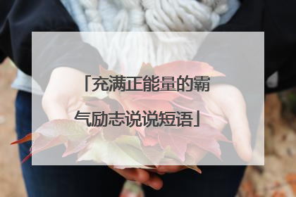 充满正能量的霸气励志说说短语