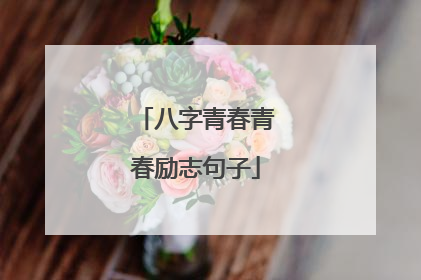 八字青春青春励志句子