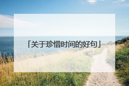 关于珍惜时间的好句