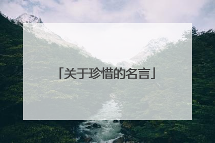 关于珍惜的名言