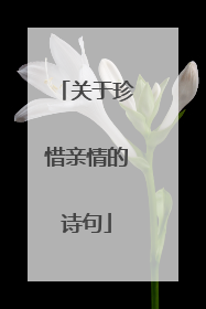 关于珍惜亲情的诗句