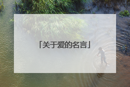 关于爱的名言