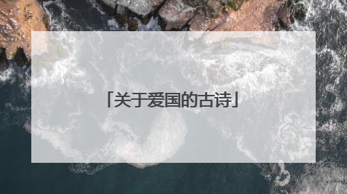 关于爱国的古诗