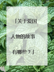 关于爱国人物的故事有哪些?