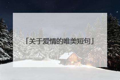 关于爱情的唯美短句
