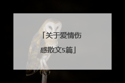 关于爱情伤感散文5篇