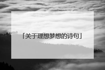 关于理想梦想的诗句