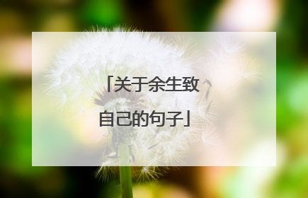 关于余生致自己的句子
