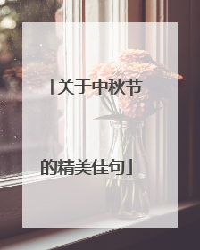 关于中秋节的精美佳句