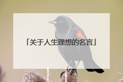 关于人生理想的名言