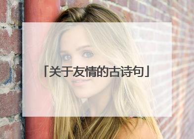 关于友情的古诗句