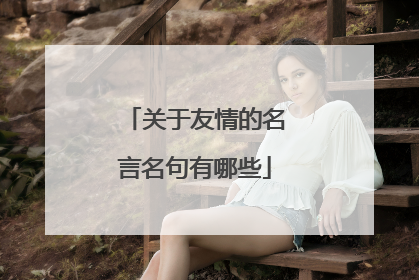 关于友情的名言名句有哪些