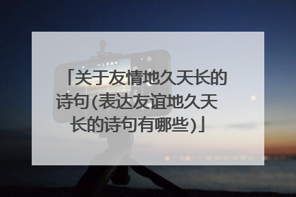 关于友情地久天长的诗句(表达友谊地久天长的诗句有哪些)