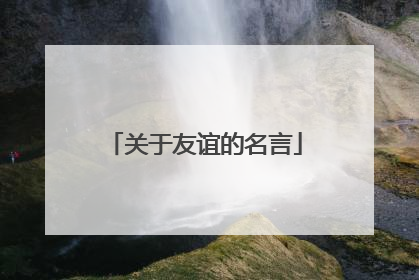 关于友谊的名言