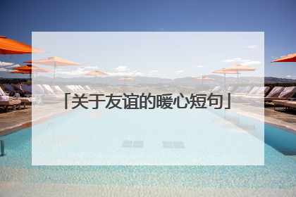 关于友谊的暖心短句