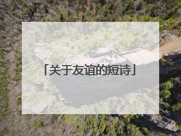 关于友谊的短诗