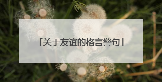 关于友谊的格言警句