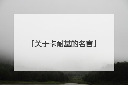 关于卡耐基的名言