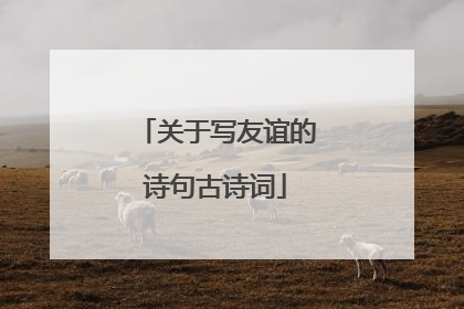 关于写友谊的诗句古诗词