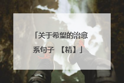 关于希望的治愈系句子 【精】