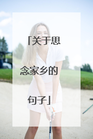 关于思念家乡的句子