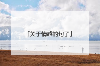 关于情感的句子