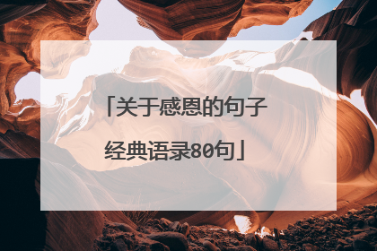 关于感恩的句子经典语录80句