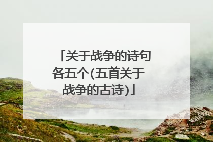 关于战争的诗句各五个(五首关于战争的古诗)