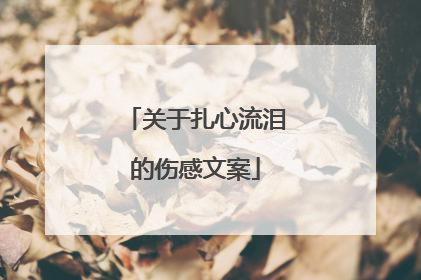 关于扎心流泪的伤感文案