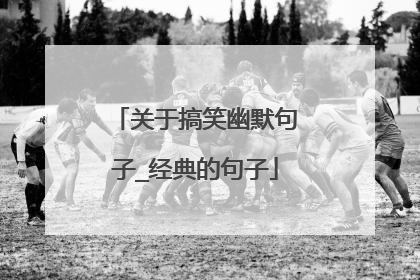 关于搞笑幽默句子_经典的句子