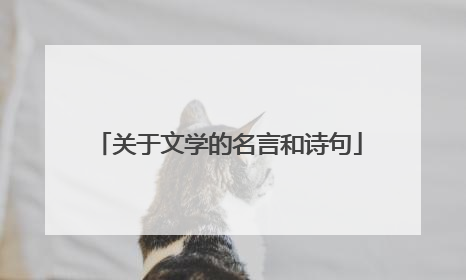 关于文学的名言和诗句