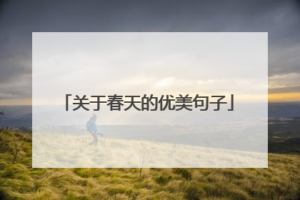 关于春天的优美句子