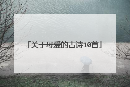 关于母爱的古诗10首