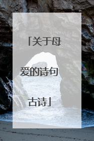 关于母爱的诗句古诗