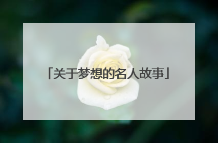 关于梦想的名人故事