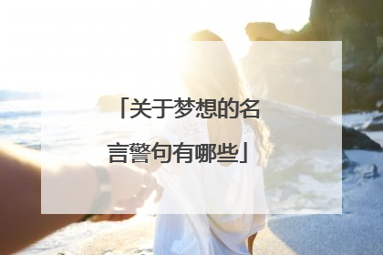 关于梦想的名言警句有哪些