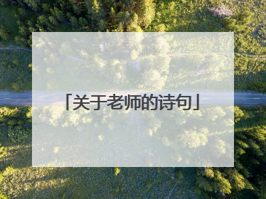 关于老师的诗句