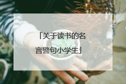 关于读书的名言警句小学生