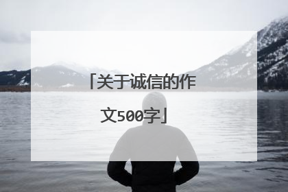 关于诚信的作文500字