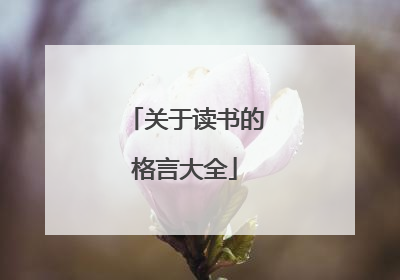 关于读书的格言大全