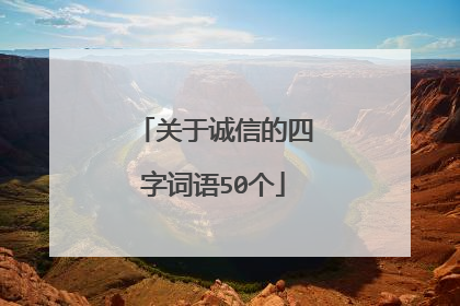 关于诚信的四字词语50个