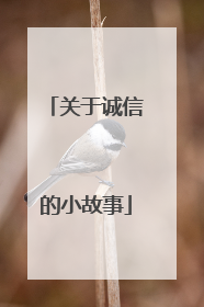 关于诚信的小故事