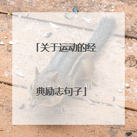 关于运动的经典励志句子